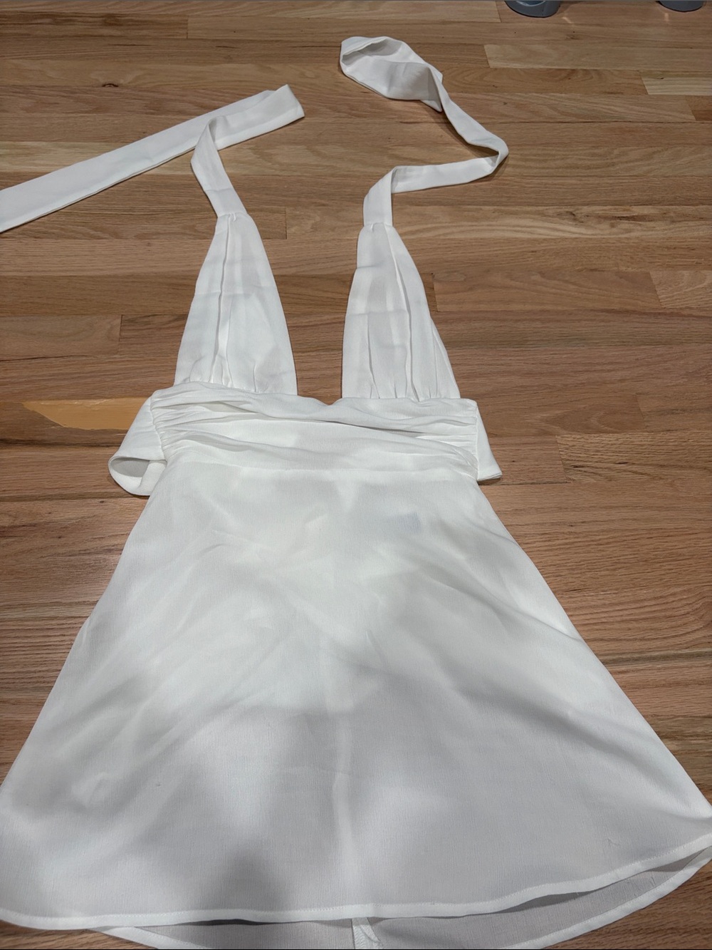 White Fox Boutique White Halter Mini Dress